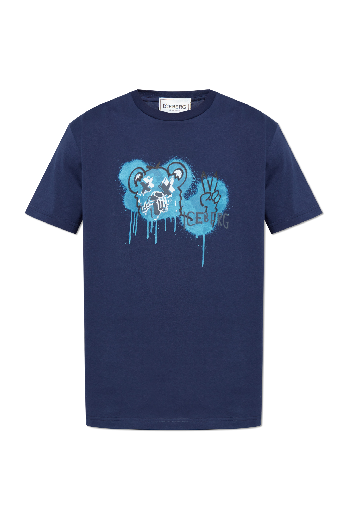 Tシャツ・カットソー ICEBERG Men T-shirt Blue F0116318 6479 Iceberg T-shirt with print | Men's Clothing | Vitkac